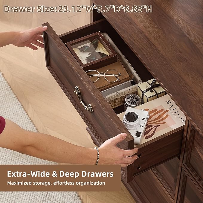 Joaxswe Farmhouse 6 Drawers Dresser - Image 5