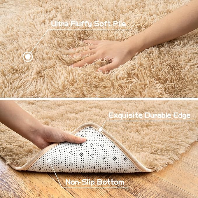 Pionblank 8x10 Rug for Living Room, Fuzzy Plush Large Area Rug, Fluffy Modern - Image 7