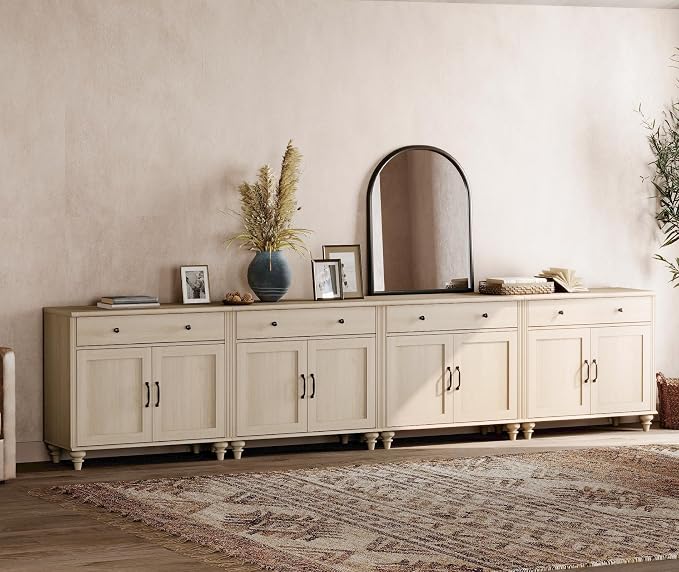 WAMPAT Farmhouse TV Stand for 85 inch TV - Image 2