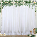 Sheer Backdrop Curtains White Tulle Backdrop Curtain by Suppromo