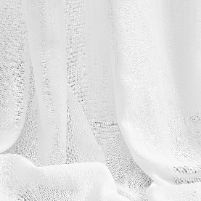 MYSKY HOME Short Curtains for Small Kitchen Windows 45 inches Length, Linen - Image 8