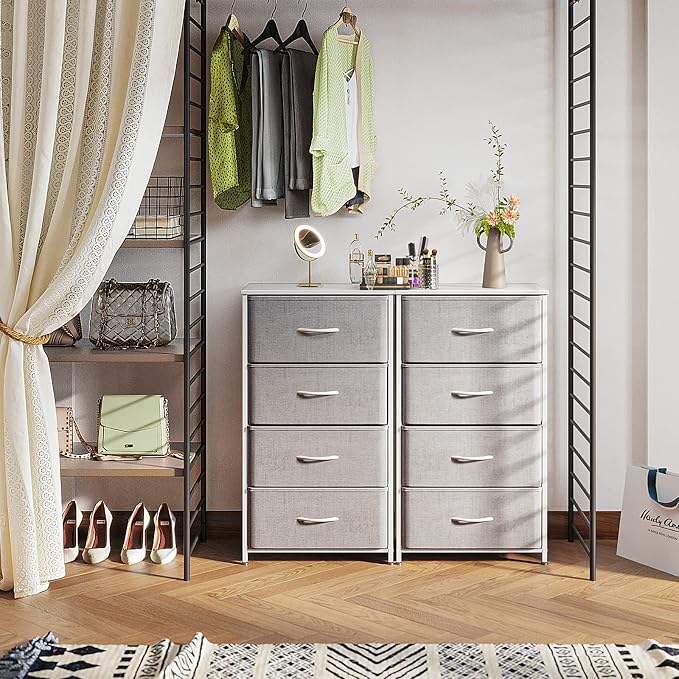 ODK Dresser for Bedroom with 4 Storage Drawers, Small Dresser Chest of Fabric - Image 4