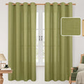 LAMIT Moss Green Linen Curtains 72 inches Long by LAMIT