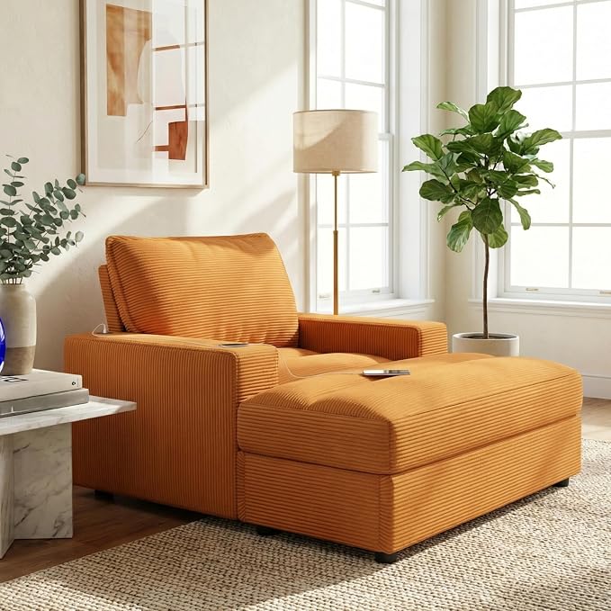 Merax 42.8" Oversized Chaise Lounge Chair - Image 3