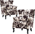 Cow Print Accent Chairs Set of 2 by DMFurniture
