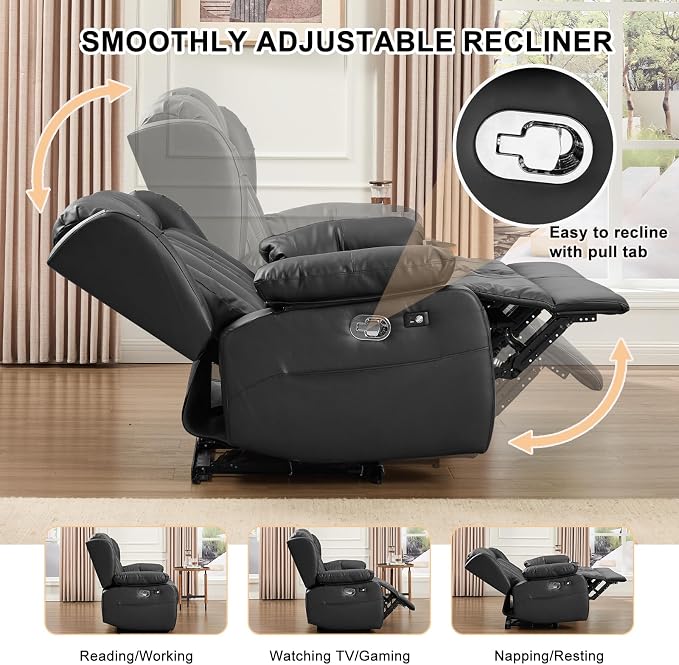 58.3" Reclining Loveseat Sofa, RV Loveseat Recliner Couch - Image 3