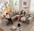 Sectional Cloud Couch for Living Room, Modular Floor Deep-Seat Sofa, Big Comfy by Lakifun