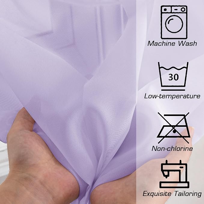 OWENIE Sheer Curtains 84 inches Long - Image 5