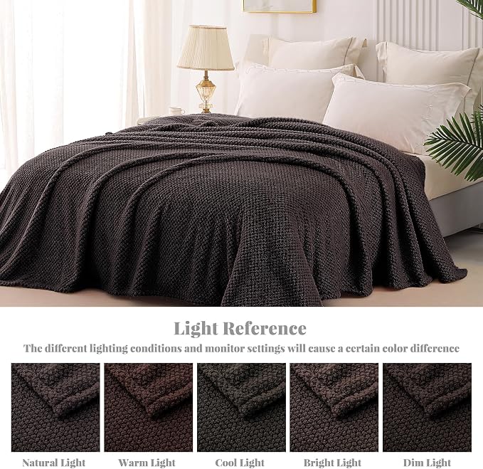 Whale Flotilla Queen Size Fuzzy Fleece Blanket, Fluffy Warm Soft Jacquard Bed - Image 8