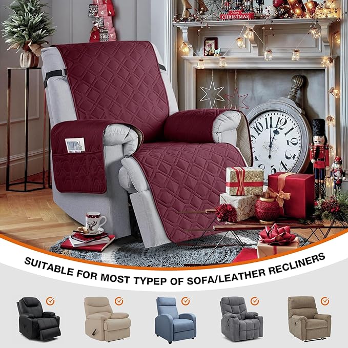 VANSOFY 100% Waterproof Recliner Chair Covers, Recliner Cover Non-Slip Dog - Image 4