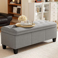 YESHOMY 47 Inches Ottoman with Storage, Storage Bench with Legs, Ottomans by SearchallYESHOMY