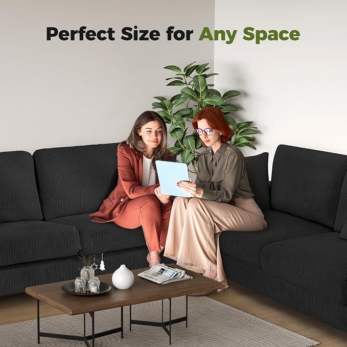 Kidirect 70in U Shaped Couch, Modular Sofa No Tool Assembly, Comfy Sectional - Image 9