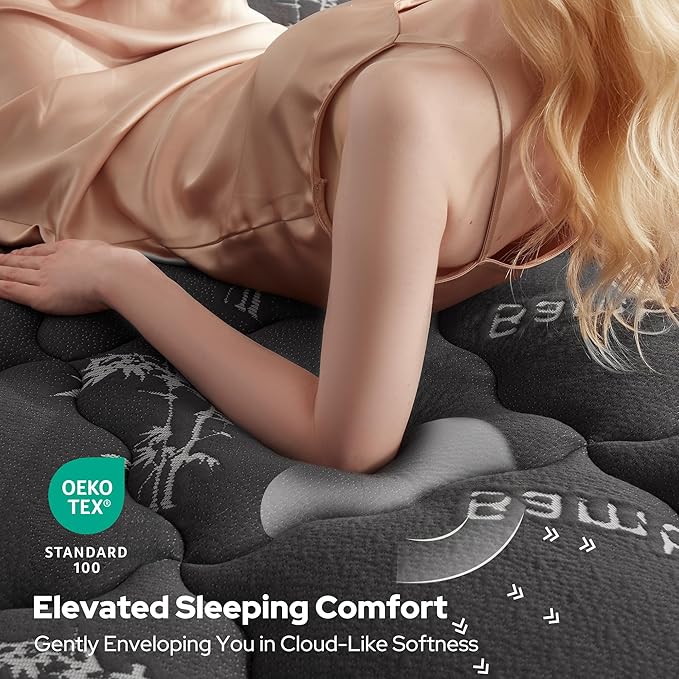 BEDLORE King Mattress Topper Viscose Derived from Bamboo, Thick Pillow Top - Image 2