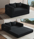 Versatile 2 in1 Loveseat Accent Chair Couch Convertible Boneless Chaise Lounge by SYFERLORY