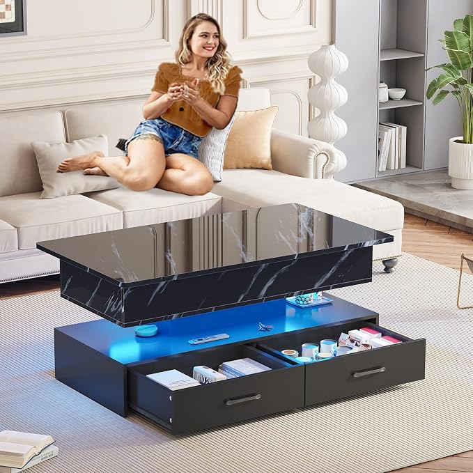 SEDETA 40" Lift Top Coffee Table, Coffee Tables - Image 7