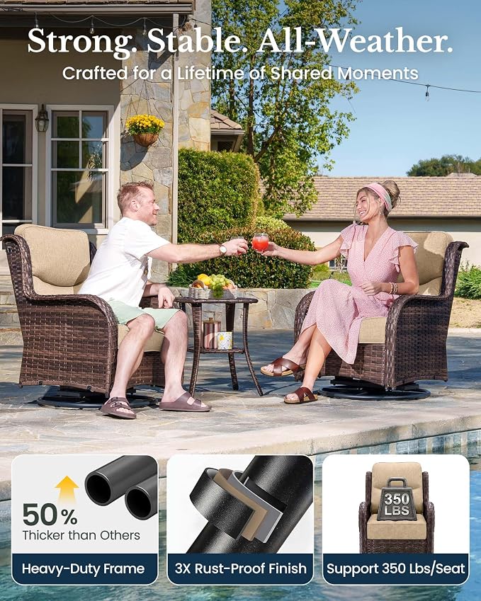 HILLGA 5-Piece Luxury Patio Furniture Set - Image 6