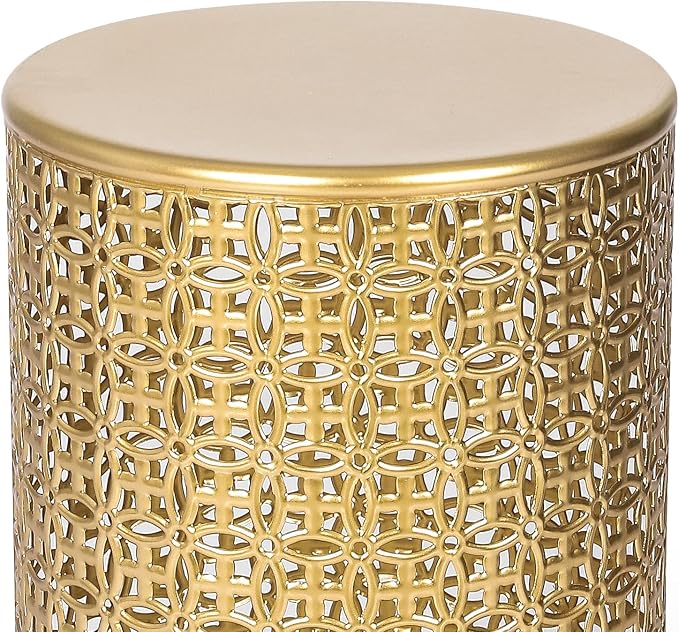 Homebeez Modern Nesting Tables Set of 2, Round Metal End Table, Accent Side - Image 6