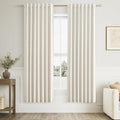 Guken Cream 100% Blackout Linen Curtains 72 Inch Length 2 Panels Set by Guken