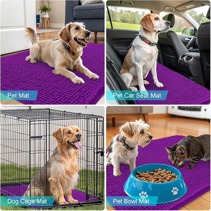 OLANLY Dog Door Mat for Muddy Paws 70x24, Absorbs Moisture and Dirt, Absorbent - Image 7