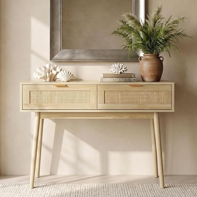HOPUBUY Console Table and Nightstands Set of 2, Narrow Sofa Table - Image 2
