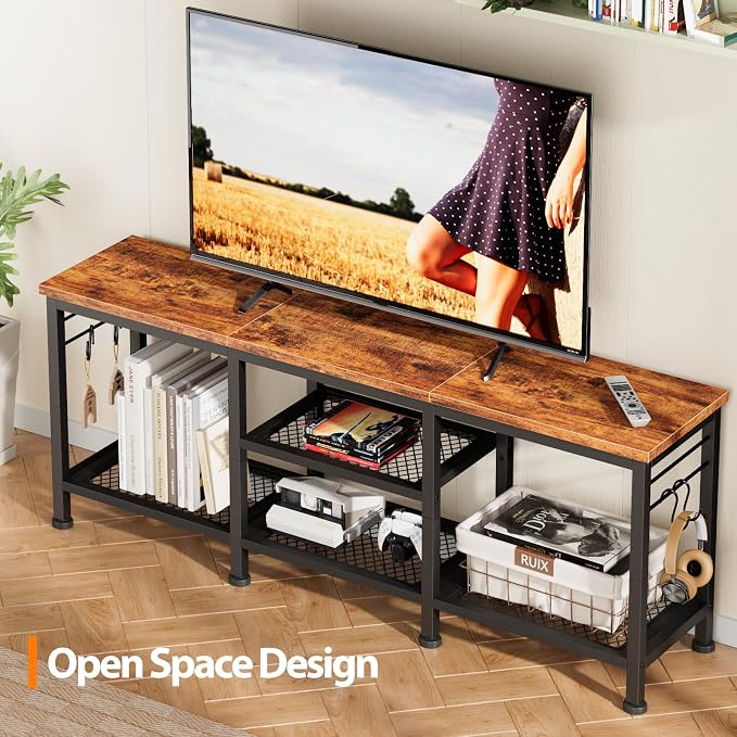 Furologee TV Stand for TVs up to 55 Inch, Entertainment Center - Image 3