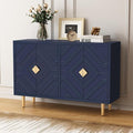 HLR 48" Accent Cabinet with 4 Doors and Shelves, Modern Sideboard Buffet by HomeDeservesaRelaxLiving