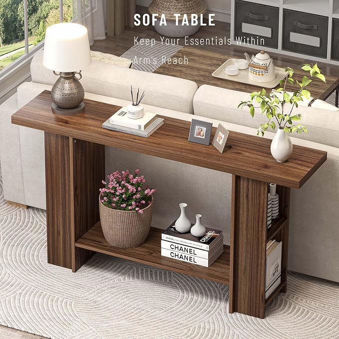 FOLUBAN Entryway Table, Modern Wood Console Table - Image 3