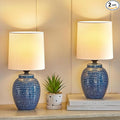 EJIAXIN Table Lamps Set of 2-13.75" Small Bedside Lamps by WelcometoEJIAXIN