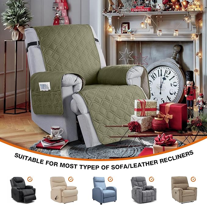 VANSOFY 100% Waterproof Recliner Chair Covers, Recliner Cover Non-Slip Dog - Image 5