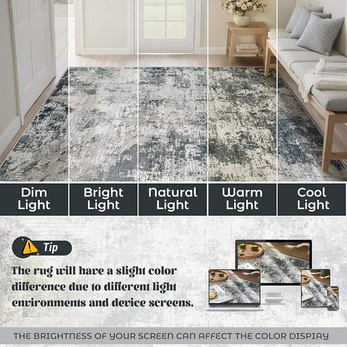 XLUEZ 8x10 Area Rugs for Living Room, Washable Modern Abstract Large Area Rug - Image 8