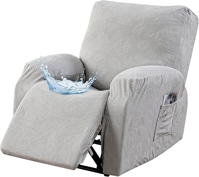 Gennia Recliner Chair Covers 3 Pieces, Waterproof Jacquard Reclining Chair Cover by Genina