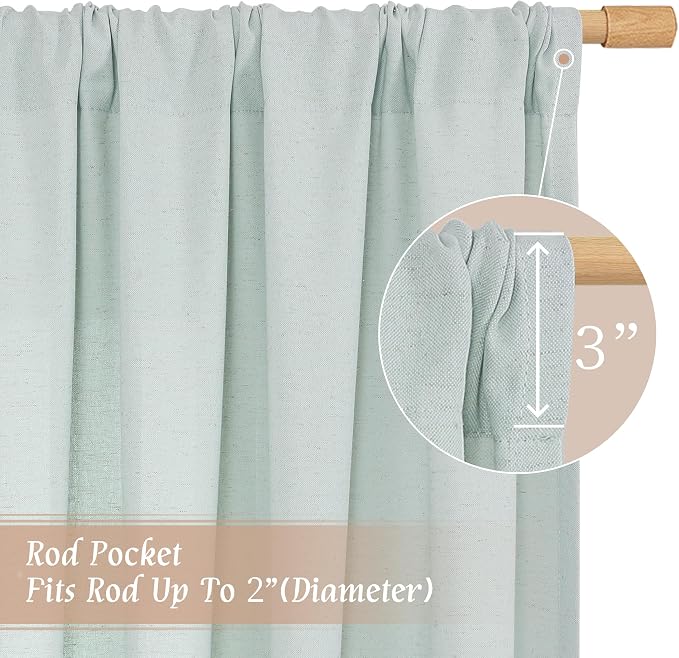 LAMIT Linen Blended Curtains 72 inch - Image 3