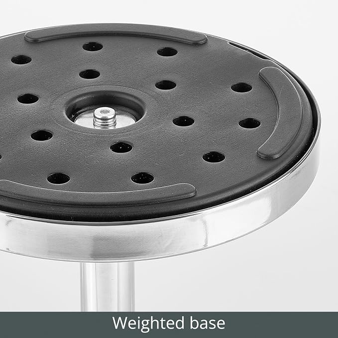 mDesign Side Table — Glass Top Nightstand - Image 4