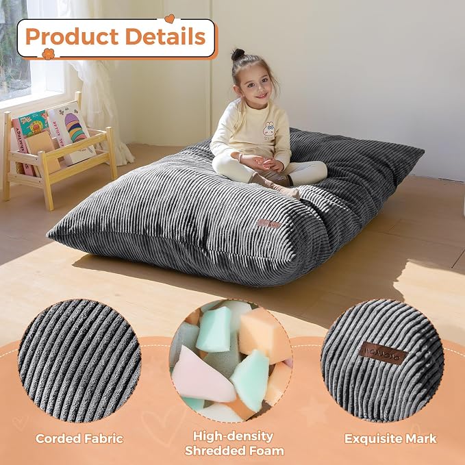 MAXYOYO 3 in 1 Kids Bean Bag Chair Couch, Convertible Chair Folds from Bean Bag - Image 6