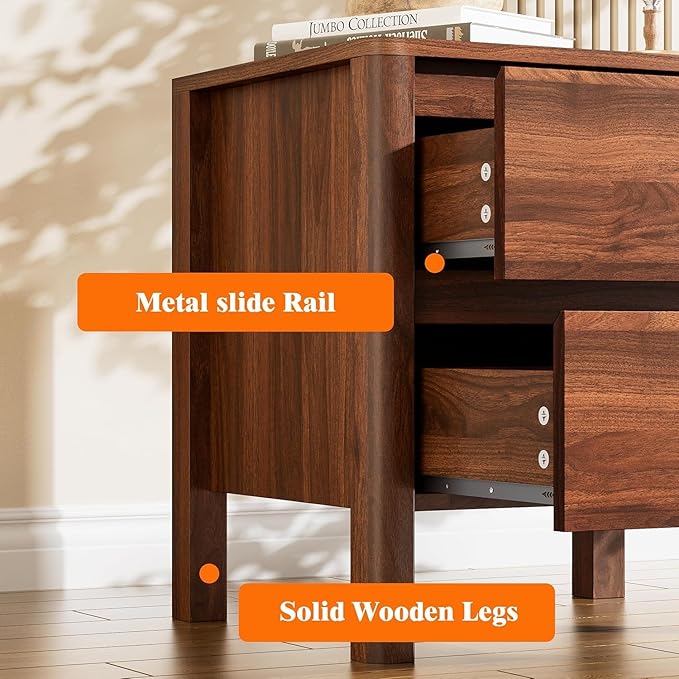 Furniway Mid Century Coffee Table Set, Living Room Table Set of 3 - Image 6