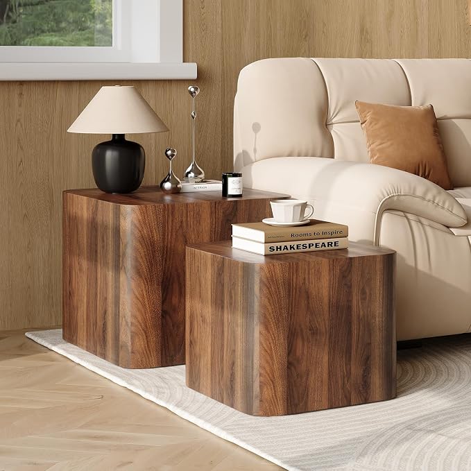 Nesting Coffee Table Set of 2, Modern Coffee Table and End Table Sets, Small - Image 3