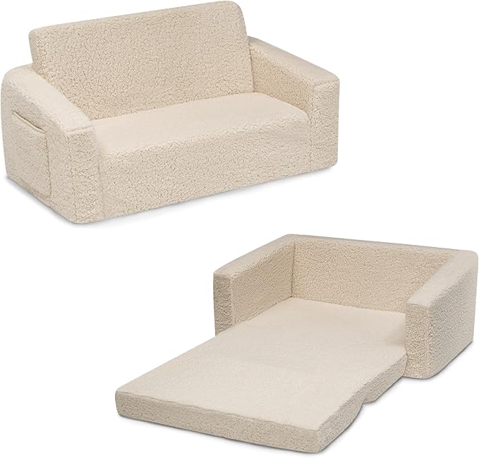 Delta Children Cozee Flip-Out Sherpa 2-in-1 Convertible Sofa to Lounger by DeltaChildren