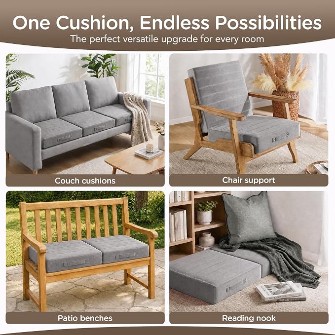 Codi Thick Replacement Couch Cushions, Upholstery Foam - Image 6