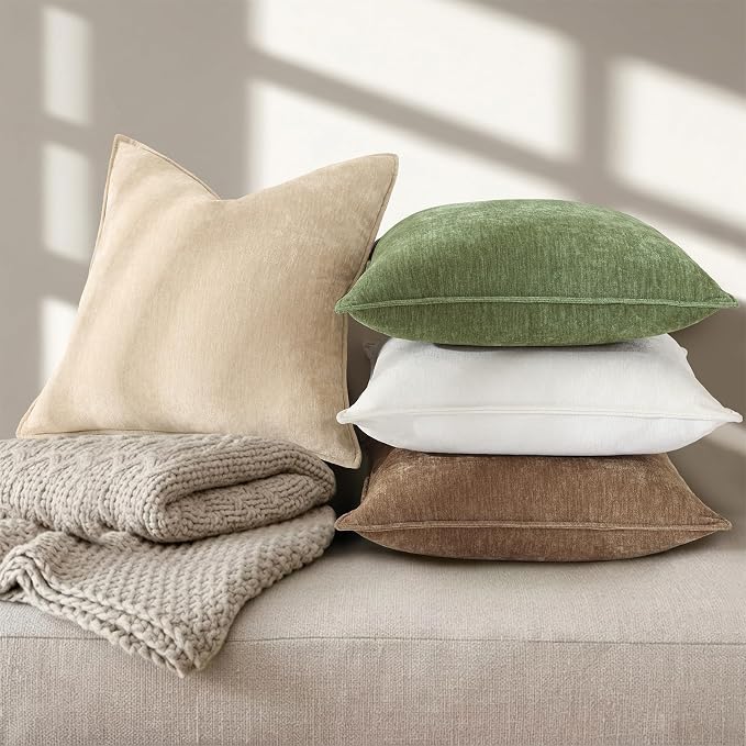 decorUhome Summer Couch Euro Sham Throw Pillow Covers 22x22 Set of 2, - Image 5