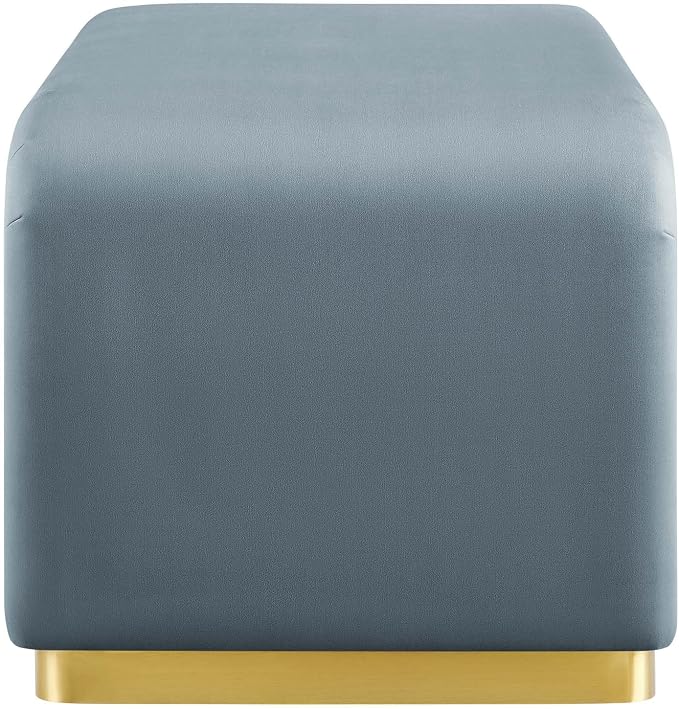 Modway EEI-6735-BRA-CAB Koda Performance Velvet Waterfall Ottoman, Brass Cadet - Image 4