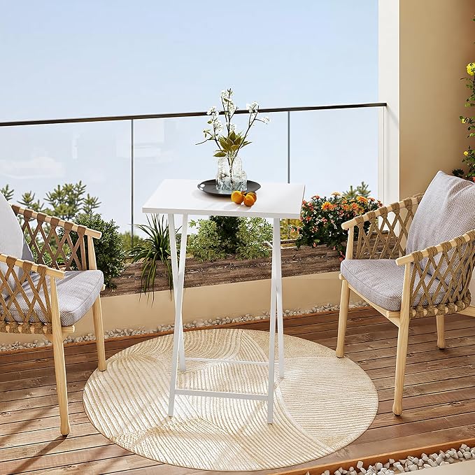 HOOBRO Folding TV Tray Tables, Industrial Snack Tables - Image 2