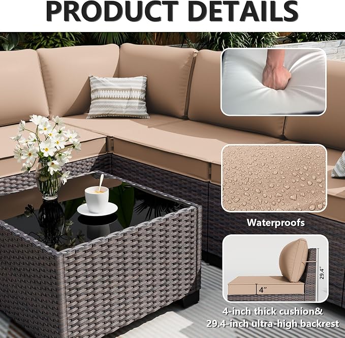 ALAULM 10 Pieces Patio Furniture Set - Image 4