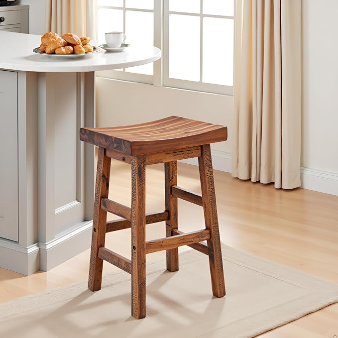 Alaterre Furniture Durango 26-Inch Tall Industrial Wood Counter-Height Stool - Image 6