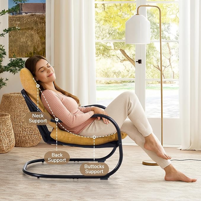 Peace nest Modern Accent Chair, Soft Upholstered Armchair - Image 5