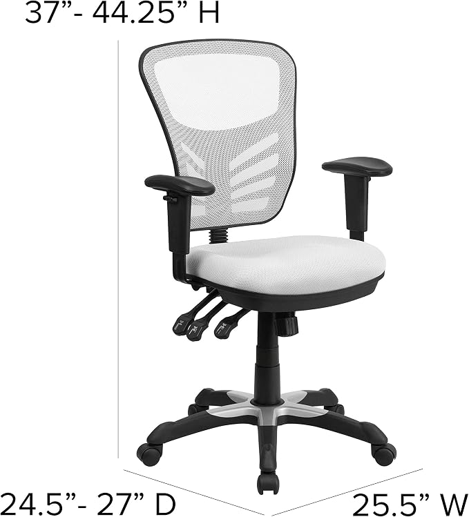 Flash Furniture Nicholas Mid-Back Swivel Office and Gaming Chair, Ergonomic - Image 3