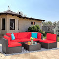 Vongrasig 6 Pieces Patio Furniture Set, Outdoor Sectional Sofa Couch, All by Vongrasig