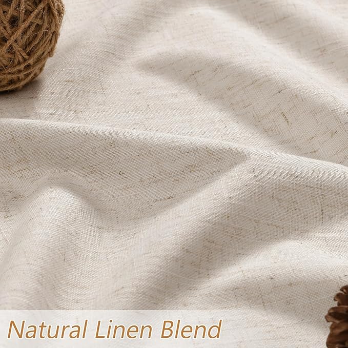 Guken 100% Blackout Linen Curtains 42 Inch Wide by 84 Inch - Image 3