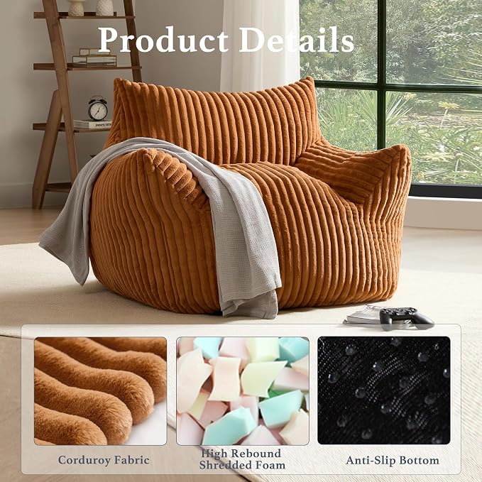 Giant Plush Bean Bag Chair for Adults - Image 3