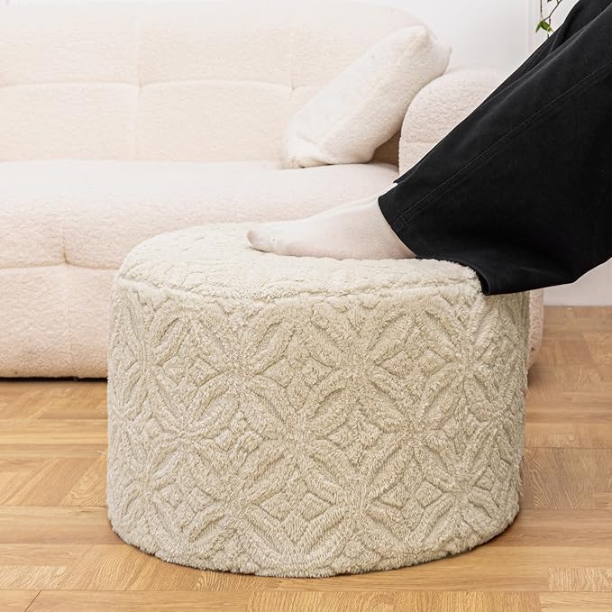 Plush Multi-Functional Ottoman Pouf – Ergonomic Ottoman Foot Rest - Image 4