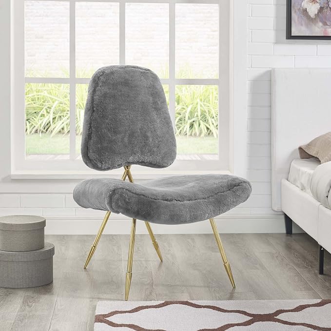 Modern Contemporary Urban Living Room Lounge Club Lobby Accent Chair, Metal - Image 2